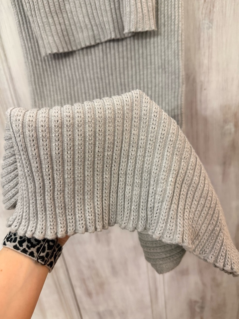 Olive & Oak Light Gray Ribbed Knit Maxi Two-Piece Set - Picture 10 of 11